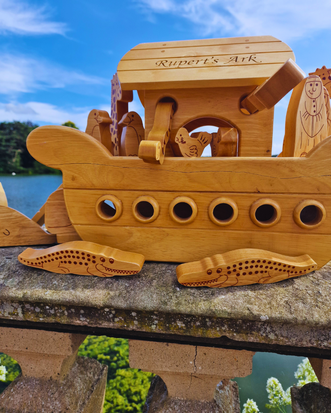 Natural Wood Noah's Ark